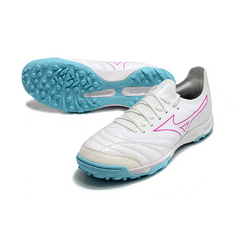 Chuteira Society TF Mizuno Neo Sala Branca e Azul-Clara