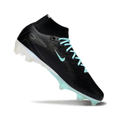 Chuteira Campo FG Nike Air Zoom Mercurial Superfly 10 Elite Preta, Branca e Azul-Clara Infantil