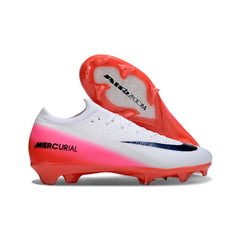 Chuteira Campo FG Nike Air Zoom Mercurial Vapor 16 Elite Pack Fear Nothing Branca e Preta Infantil