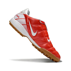 Chuteira Society TF Nike Air Zoom Total 90 III Vermelha e Branca