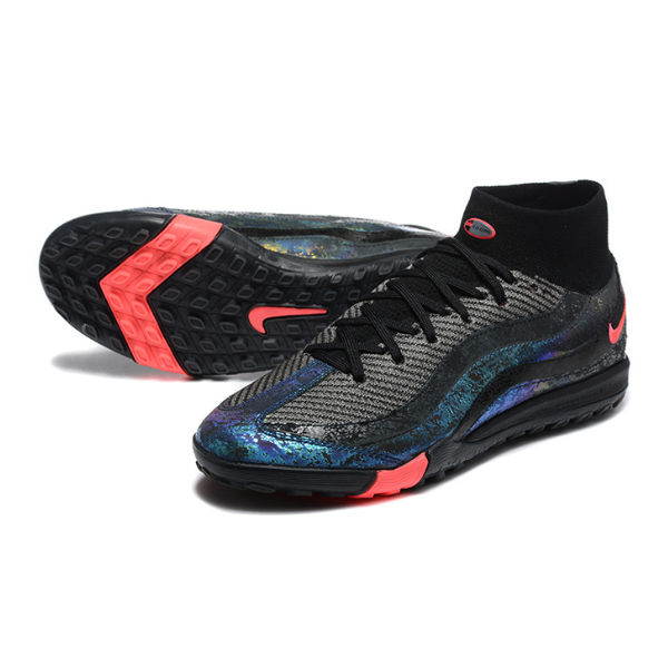 Chuteira Society TF Nike Mercurial Superfly 10 Elite Pack Preto Air Max 95 Infantil