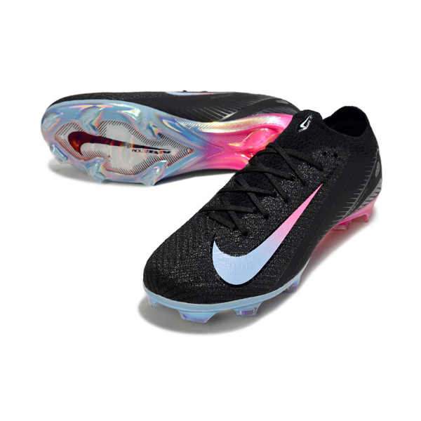 Chuteira Campo FG Nike Mercurial Vapor 16 Elite Preta, Azul e Rosa Infantil