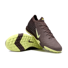 Chuteira Society TF Nike Mercurial Vapor 16 Elite Marrom Pack Mbappe Infantil
