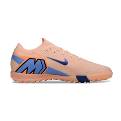 Chuteira Society TF Nike Mercurial Vapor 16 Elite Rosa e Azul Infantil