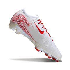 Chuteira Campo FG Nike Mercurial Vapor 16 Elite Branca e Vermelha Floral Infantil