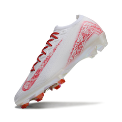 Chuteira Campo FG Nike Mercurial Vapor 16 Elite Branca e Vermelha Floral Infantil