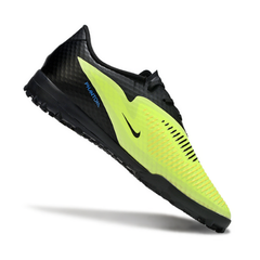 Chuteira Society Nike Phantom 6 Academy TF Preto e Verde Fluorescente
