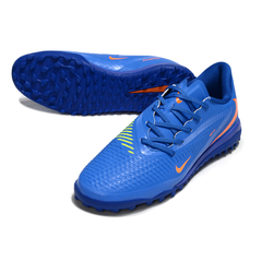 Chuteira Society Nike Phantom 6 Academy TF Azul e Laranja