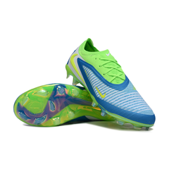 Chuteira Campo FG Nike Phantom 6 Elite Verde-Clara e Azul Infantil
