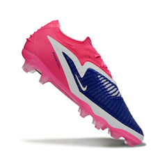 Chuteira Campo FG Nike Phantom 6 Elite Rosa, Branca e Azul