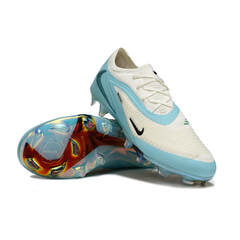 Chuteira Campo FG Nike Phantom 6 Elite Branca e Azul-Clara Infantil
