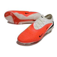 Chuteira Campo Nike Phantom 6 Elite FG By You Branco e Laranja