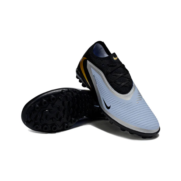 Chuteira Society TF Nike Phantom 6 Pro Preta e Azul-Clara Infantil