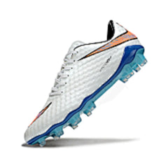 Chuteira Campo FG Nike Phantom Hypervenom Elite Branca, Azul e Laranja