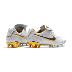 Tiempo 7 R10 Elite White and Golden Firm-Ground FG Football Boot