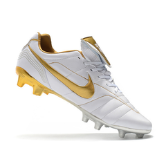 Tiempo 7 R10 Elite White and Golden Firm-Ground FG Football Boot