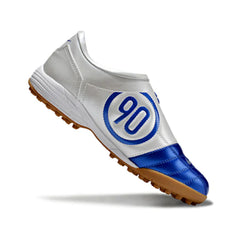 Chuteira Society TF Nike Total 90 III Branca e Azul Infantil