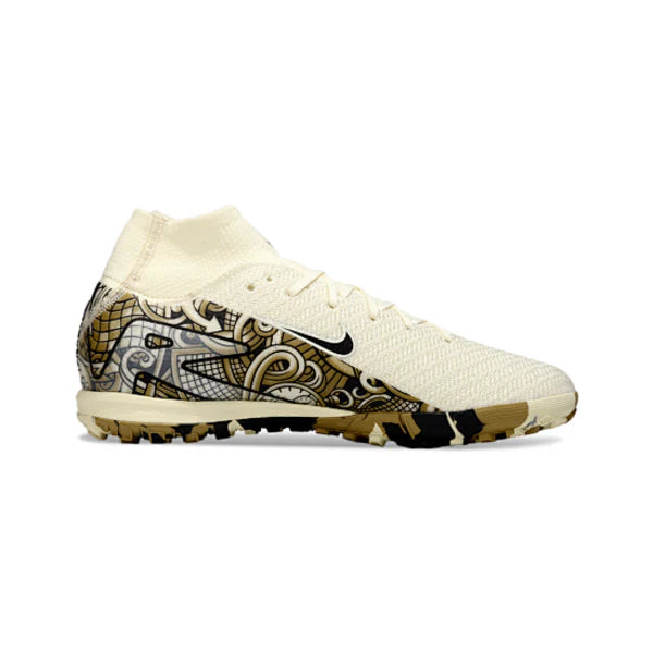 Chuteira Society TF Nike Zoom Mercurial Superfly 10 Elite Bege Turf Infantil