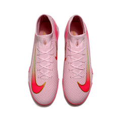 Chuteira Society TF Nike Zoom Mercurial Superfly 10 Elite Infantil Rosa e Verde