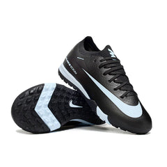 Chuteira Society TF Nike Zoom Mercurial Vapor 16 Elite Preta e Azul-Clara Turf Infantil