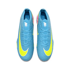 Chuteira Society TF Nike Zoom Mercurial Vapor 16 Elite Infantil Azul-Clara e Verde