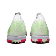 Chuteira Society TF Nike Zoom Mercurial Vapor 16 Elite Branca, Rosa-Clara e Verde Infantil
