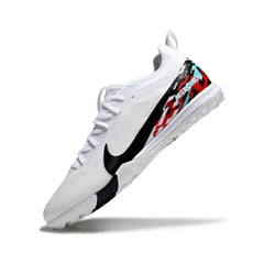 Chuteira Society TF Nike Zoom Mercurial Vapor 16 Pro Branca Vermelha e Preta
