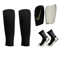 Kit Caneleira Nike + LegGuard + Meia Safe Socks