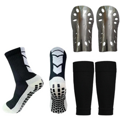 Kit Caneleira + LegGuard + Meia AntiDerrapante com Setas