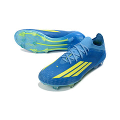 Chuteira Campo FG Adidas F50 Primeknit Elite Azul e Amarela