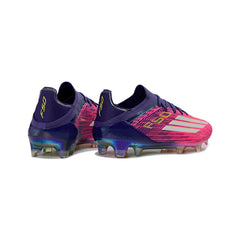 Chuteira Campo FG Adidas F50 Primeknit Elite Rosa, Branca e Azul