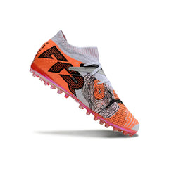 Chuteira Multiterreno MG Puma Future 7 Branca e Laranja