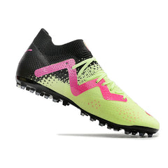 Chuteira Multiterreno MG Puma Future Ultimate Verde e Rosa