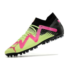 Chuteira Multiterreno MG Puma Future Ultimate Verde e Rosa