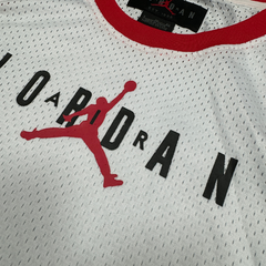 Camiseta sin mangas Jordan blanca y roja