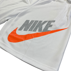 Short Nike Branco, Cinza e Laranja