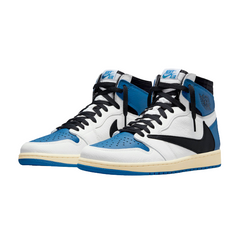 Nike Air Jordan 1 High X Travis Scott Blue Military Blue Sneakers