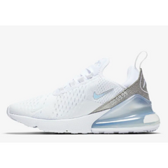 Tênis Nike Air Max 270 React Branco e Prata