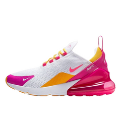 Tênis Nike Air Max 270 React Laser Fuschia University Gold