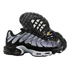 Nike Air Max Plus TN White, Silver and Black Sneakers