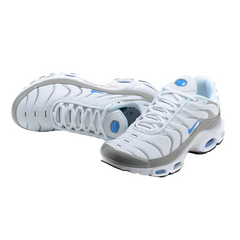 Nike Air Max Plus TN White, Gray and Blue Sneakers