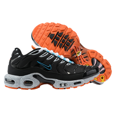 Zapatillas Nike Air Max Plus TN negras, blancas y naranjas