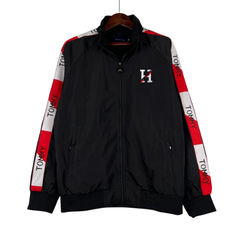 Jaqueta Corta-Vento Tommy Hilfiger Preta, Branca e Vermelha