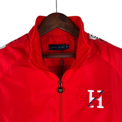 Jaqueta Corta-Vento Tommy Hilfiger Vermelha e Branca