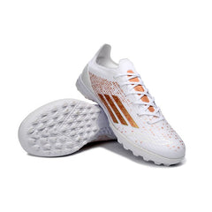 Chuteira Society TF Adidas F50 Coral Blaze Branca Infantil