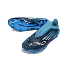 Chuteira Campo FG Adidas F50 Elite Sem Cadarço Azul e Preta