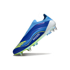 Chuteira Campo Molhado SG Adidas F50 Elite Sem Cadarço Pack Messi Vis10n