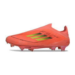 Chuteira Campo FG Adidas F50+ Elite Sem Cadarço Laranja e Dourada