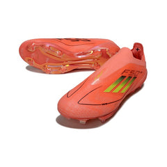 Chuteira Campo FG Adidas F50+ Elite Sem Cadarço Laranja e Dourada