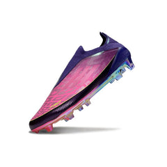 Chuteira Campo FG Adidas F50 Elite Sem Cadarço Rosa e Roxa